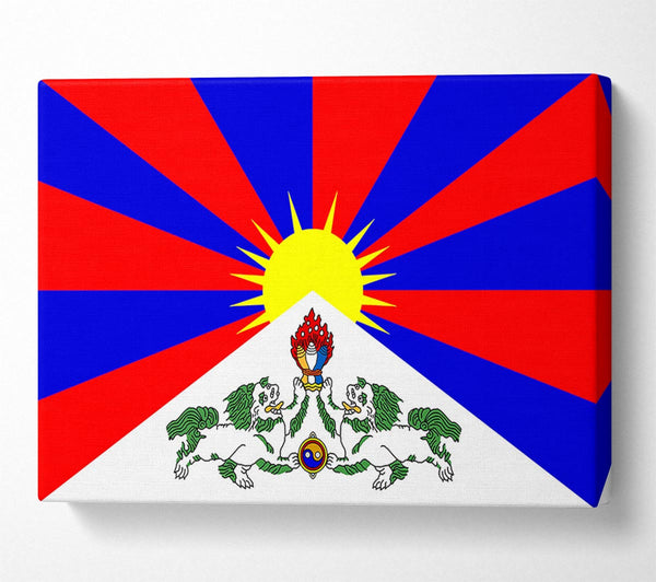  A Canvas Print of Tibetan Flag Canvas Wall Art