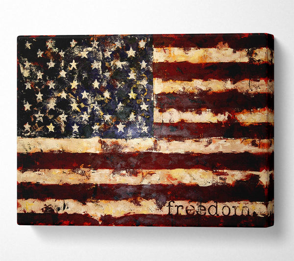  A Canvas Print of Freedom Flag Usa Canvas Print