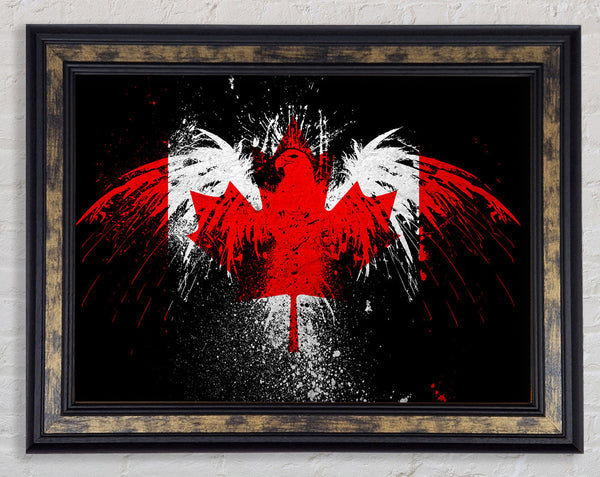 Canadian Eagle Flag Framed Print