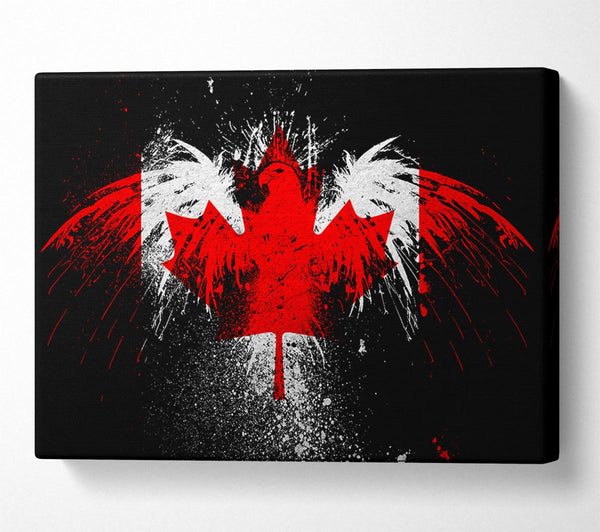  A Canvas Print of Canadian Eagle Flag Canvas Wall Art