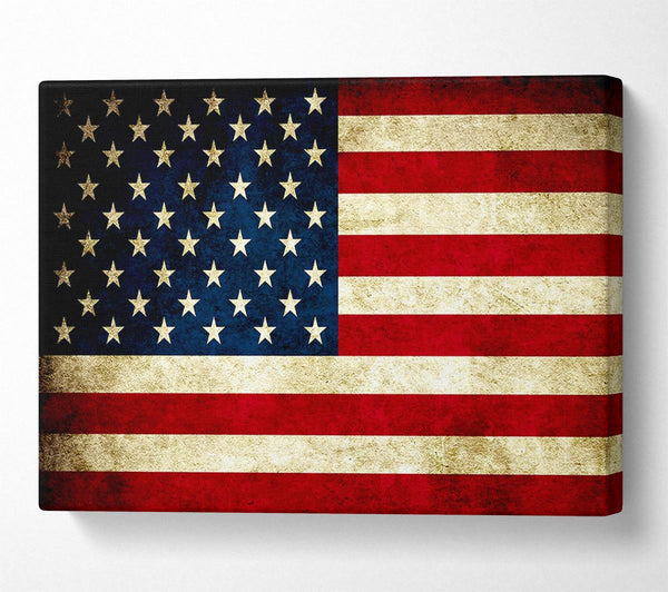  A Canvas Print of Grunge Flag Of America Canvas Print
