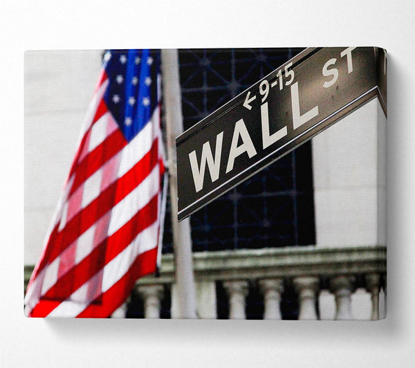  A Canvas Print of Wall Street Flag Canvas Print