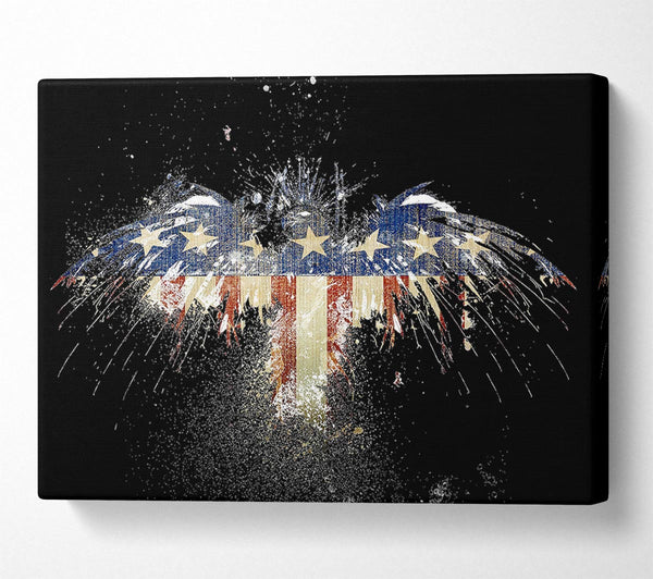  A Canvas Print of American Flag Eagle Canvas Wall Art