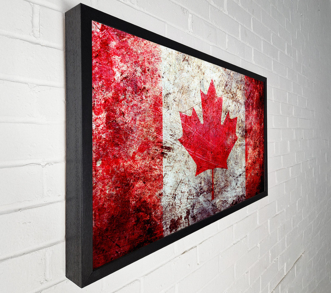  A Canvas Print of Canada Flag Grunge Canvas Print