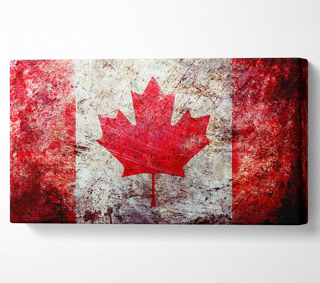  A Canvas Print of Canada Flag Grunge Canvas Print