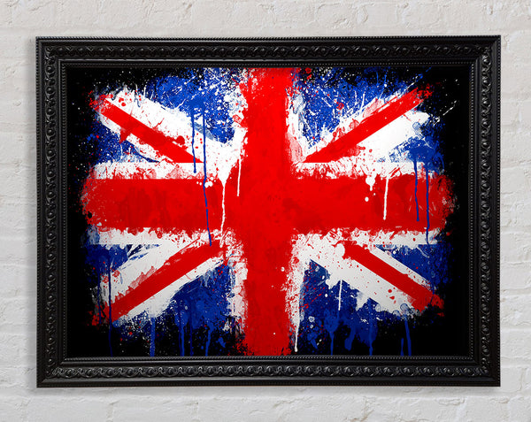 Grunge Flag Uk Framed Print