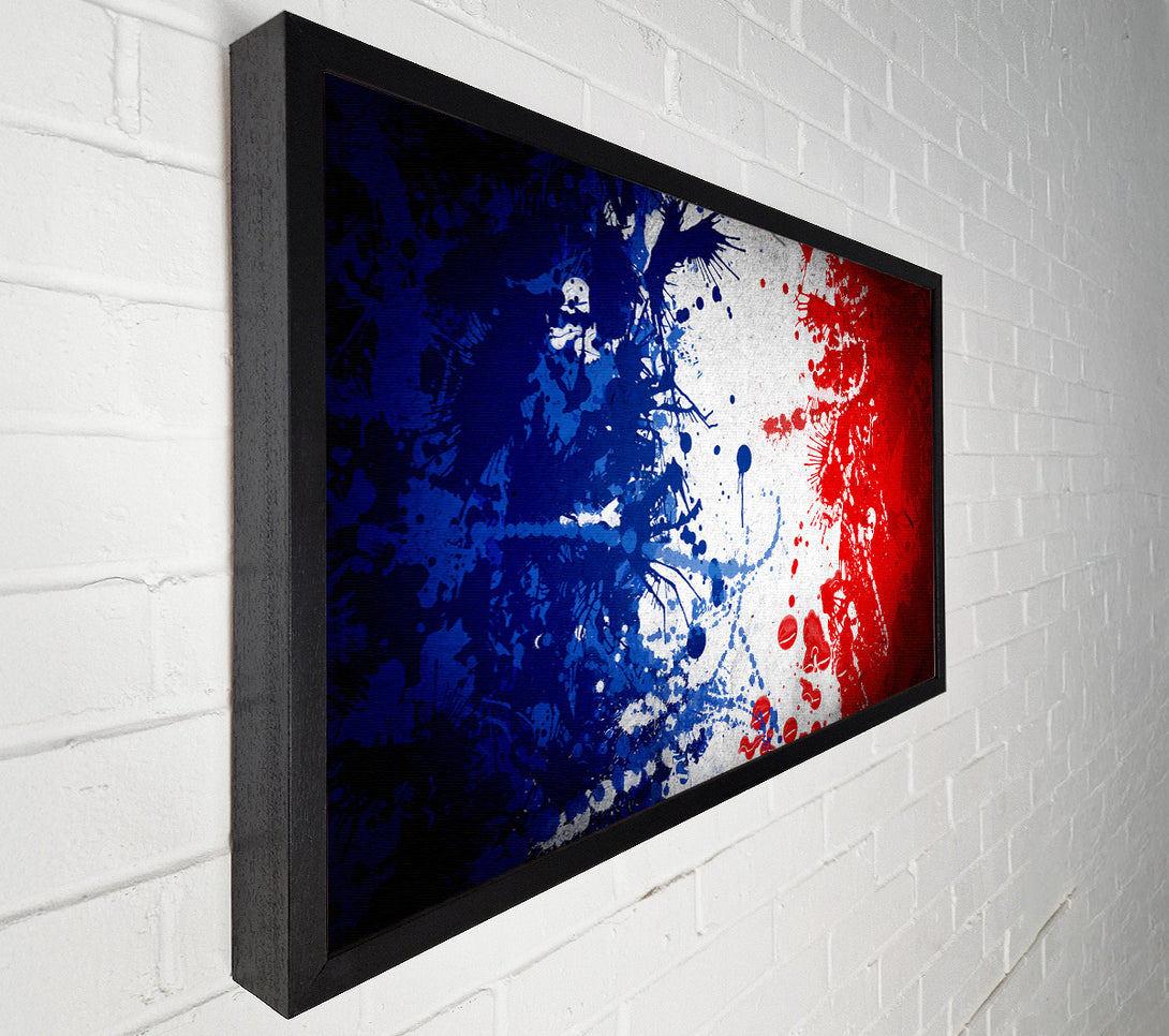  A Canvas Print of French Flag Grunge Canvas Art
