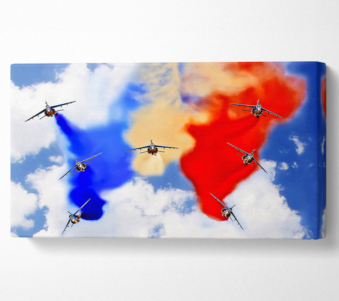  A Canvas Print of French Airshow Colours Canvas Wall Art