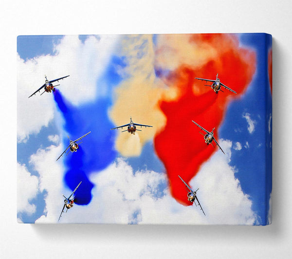  A Canvas Print of French Airshow Colours Canvas Wall Art