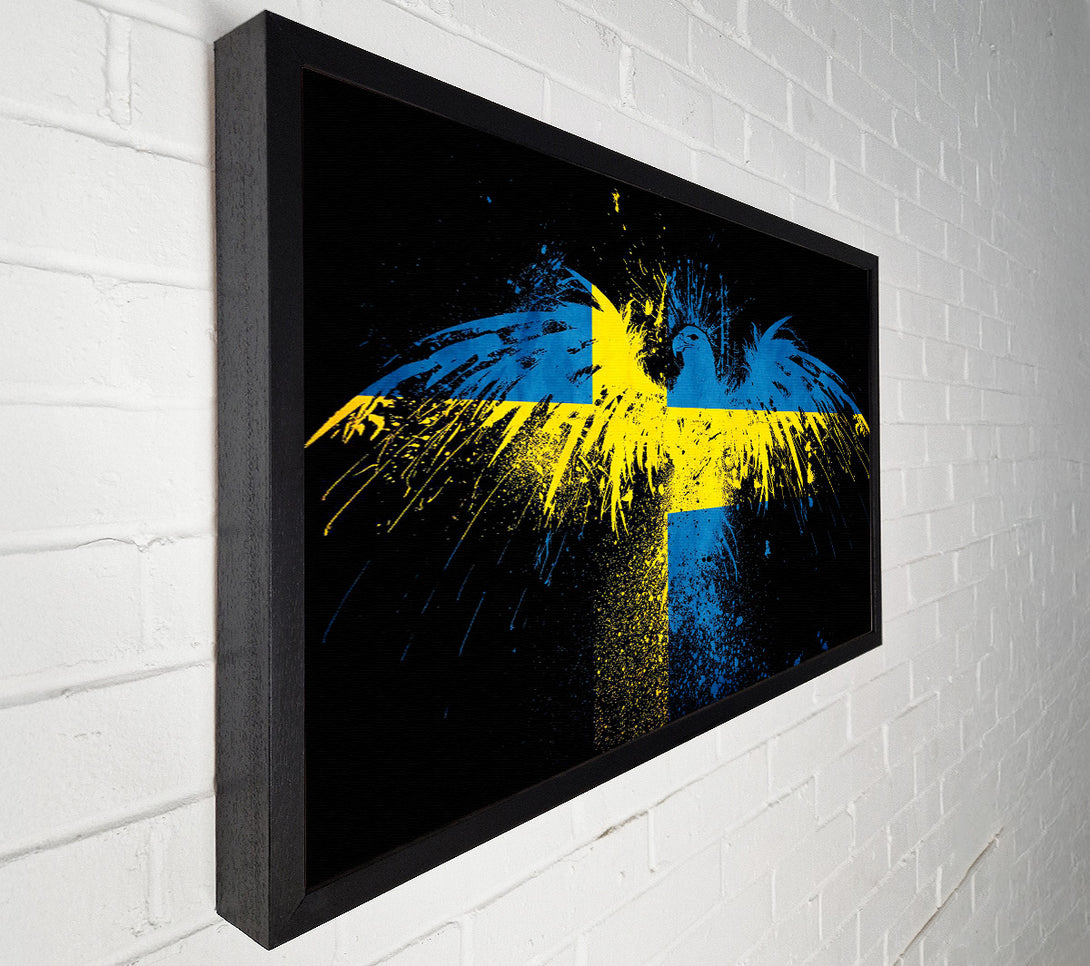  A Canvas Print of Swedish Flag Eagle Canvas Print