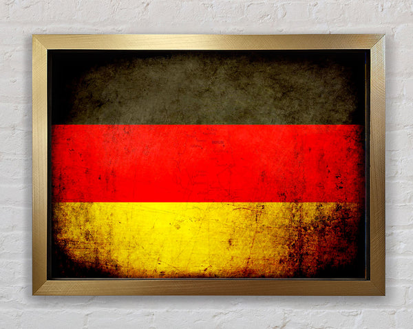 Germany Flag Grunge Framed Print