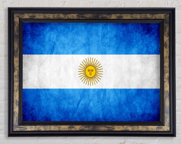 Argentina Flag Framed Print