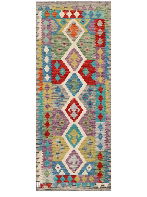 Maimana Afghanistan Kilim Rug - 197 x81 cm