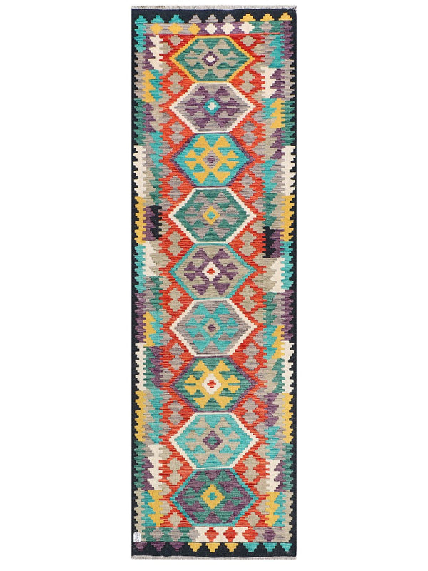 Maimana Afghanistan Kilim Runner - 283 x 86 cm