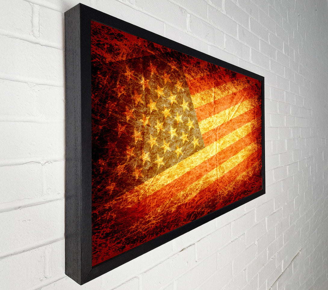  A Canvas Print of Stars And Stripes Grunge Canvas Print