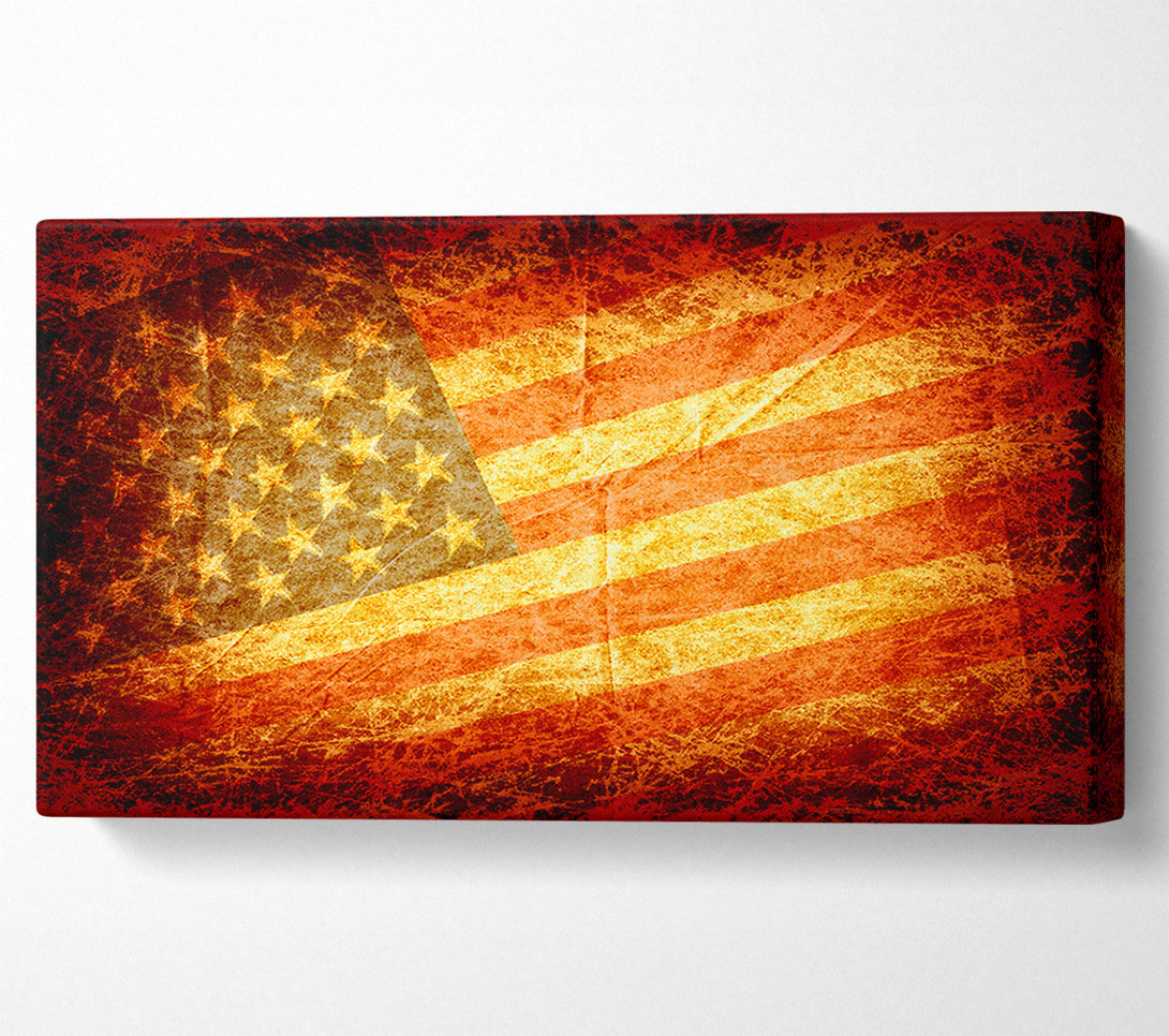  A Canvas Print of Stars And Stripes Grunge Canvas Print