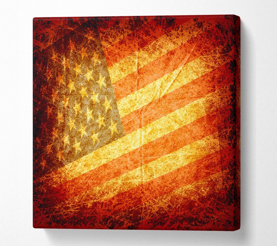  A Canvas Print of Stars And Stripes Grunge Canvas Print