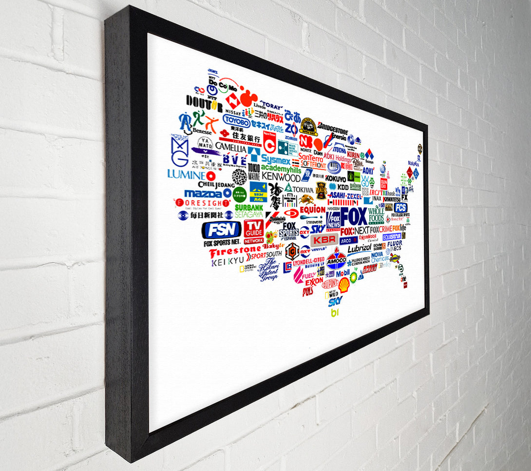  A Canvas Print of Usa Brands Canvas Wall Art