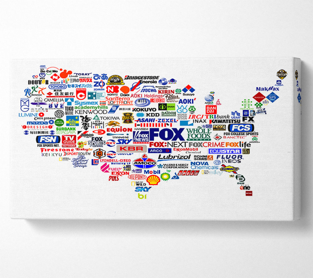  A Canvas Print of Usa Brands Canvas Wall Art