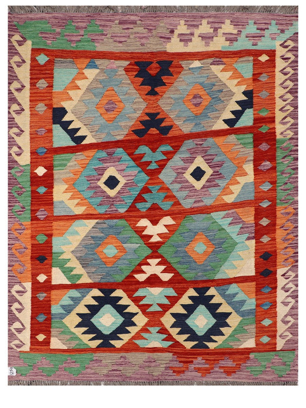 Maimana Afghanistan Kilim Rug - 191 x146 cm