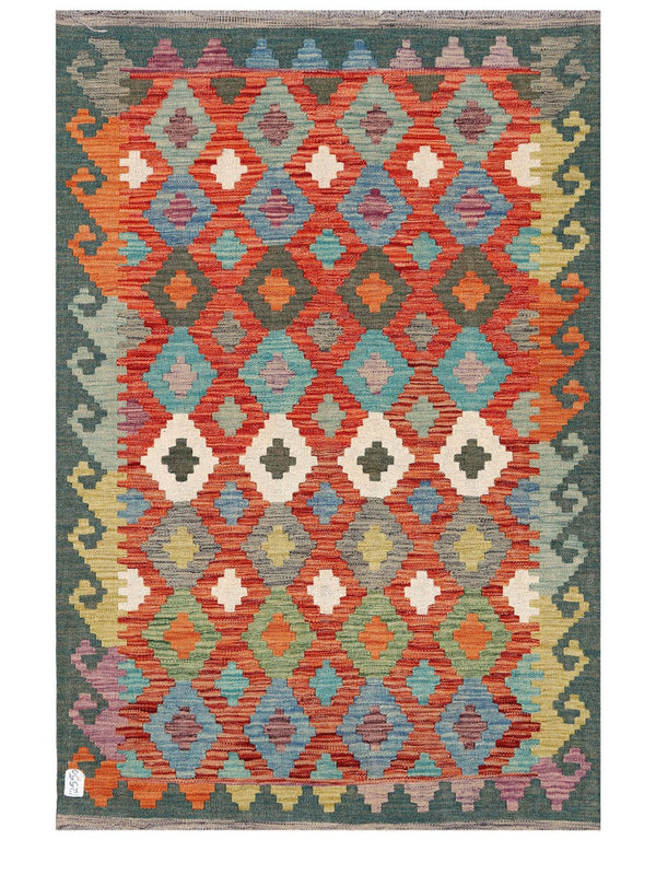 Maimana Afghanistan Kilim Rug - 148 x101 cm