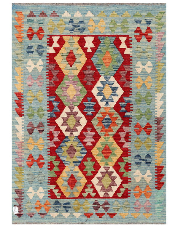 Maimana Afghanistan Kilim Rug - 148 x106 cm