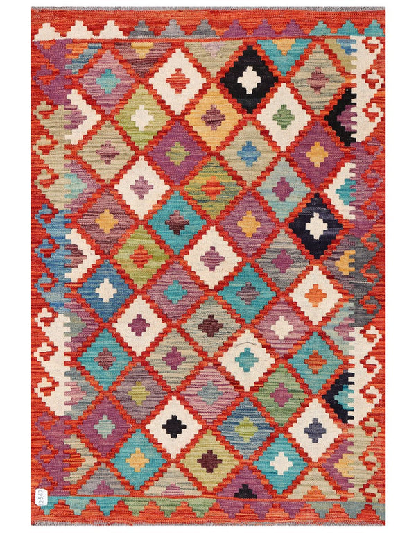 Maimana Afghanistan Kilim Rug - 148 x104 cm