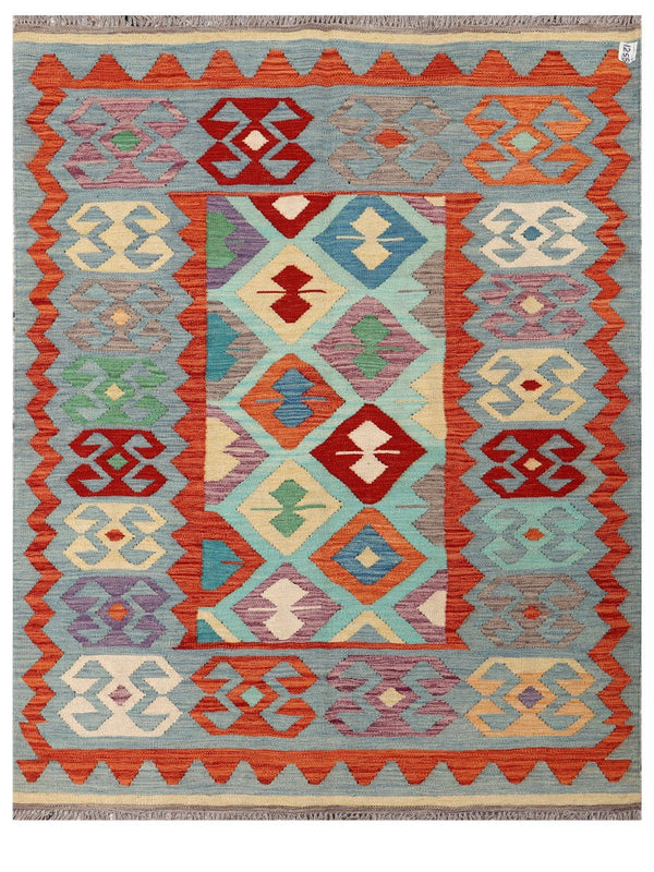Maimana Afghanistan Kilim Rug - 192 x147 cm