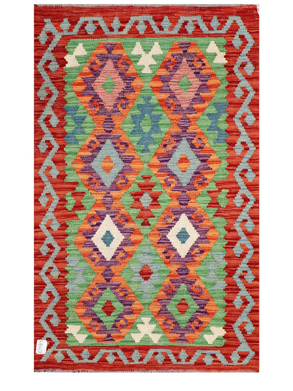 Maimana Afghanistan Kilim Rug - 124 x 79 cm