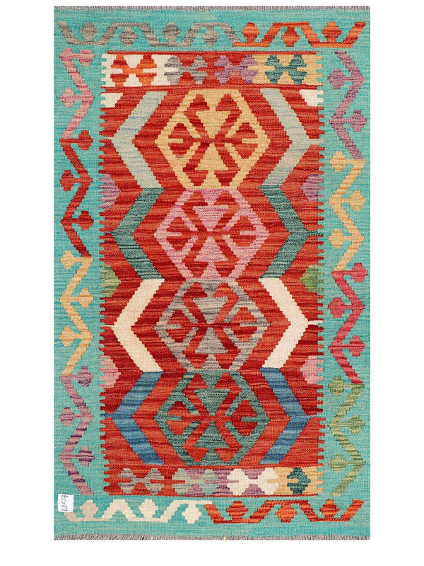 Maimana Afghanistan Kilim Rug - 118 x 73 cm