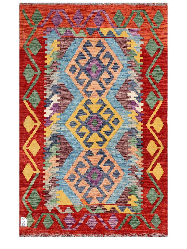 Maimana Afghanistan Kilim Rug - 123 x 81 cm