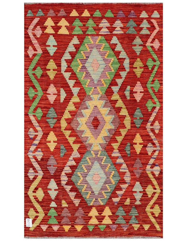 Maimana Afghanistan Kilim Rug - 134 x 82 cm