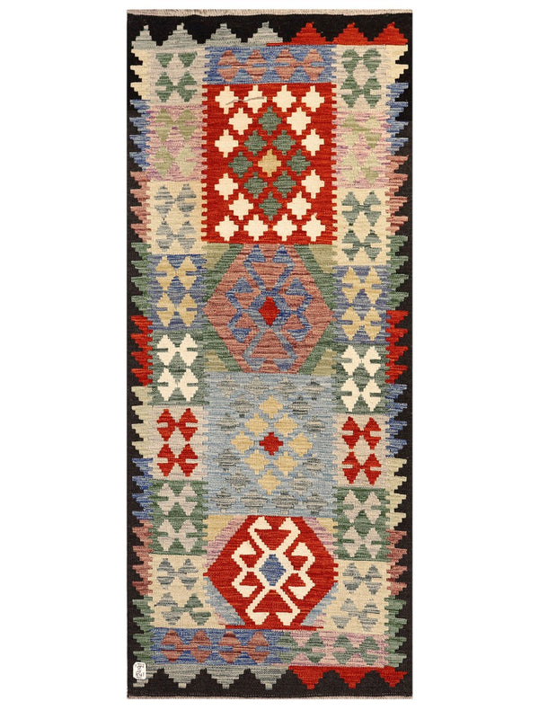 Maimana Afghanistan Kilim Rug - 200 x83 cm