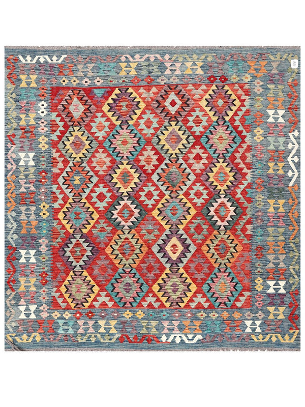 Maimana Afghanistan Kilim Rug - 201 x195 cm