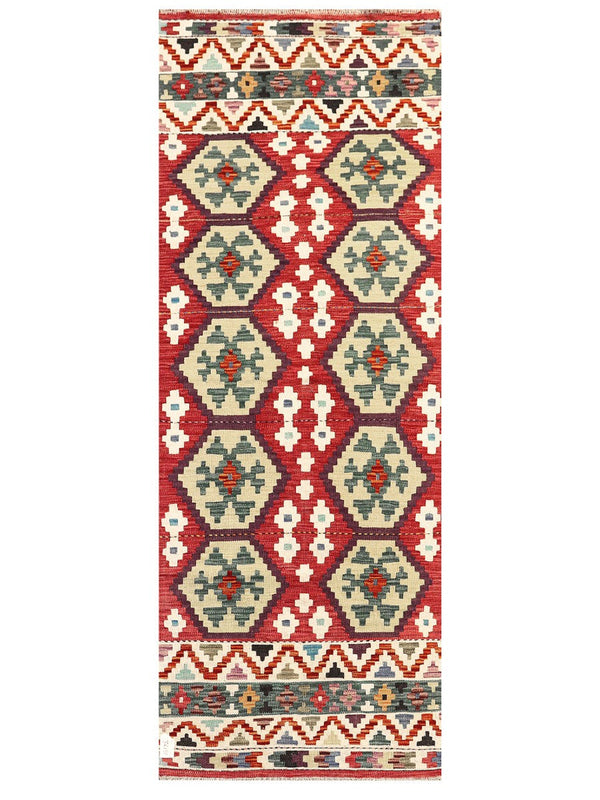 Maimana Afghanistan Kilim Rug - 205 x77 cm