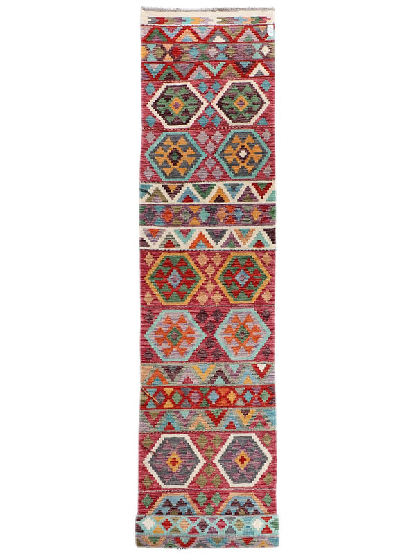 Maimana Afghanistan Kilim Runner - 494 x 82 cm