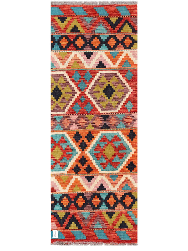 Maimana Afghanistan Kilim Rug - 174 x62 cm
