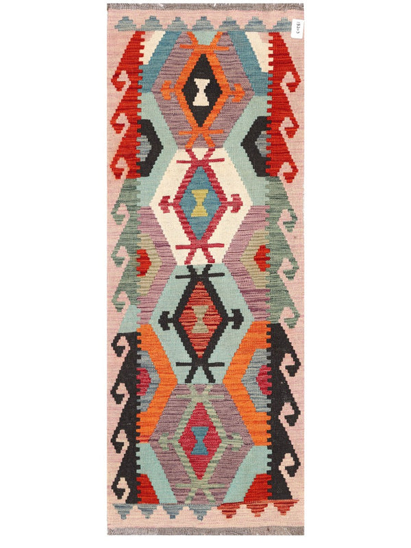 Maimana Afghanistan Kilim Rug - 167 x62 cm