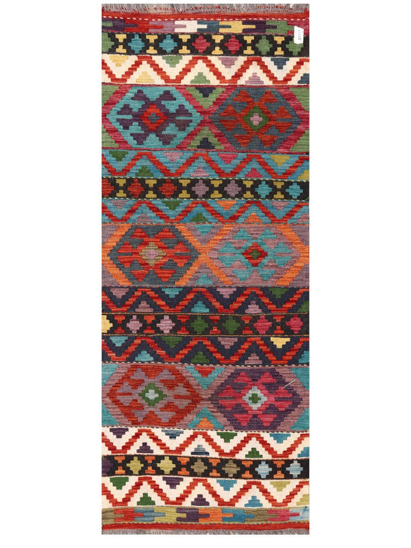 Maimana Afghanistan Kilim Rug - 199 x78 cm