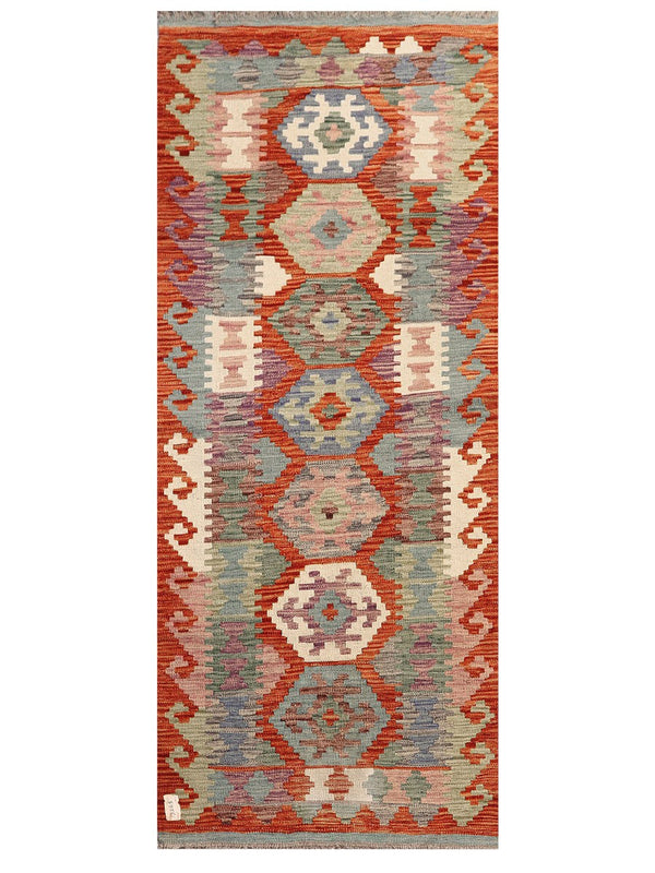 Maimana Afghanistan Kilim Rug - 194 x81 cm