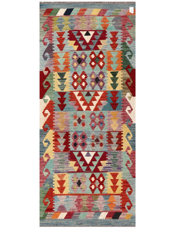Maimana Afghanistan Kilim Rug - 202 x86 cm
