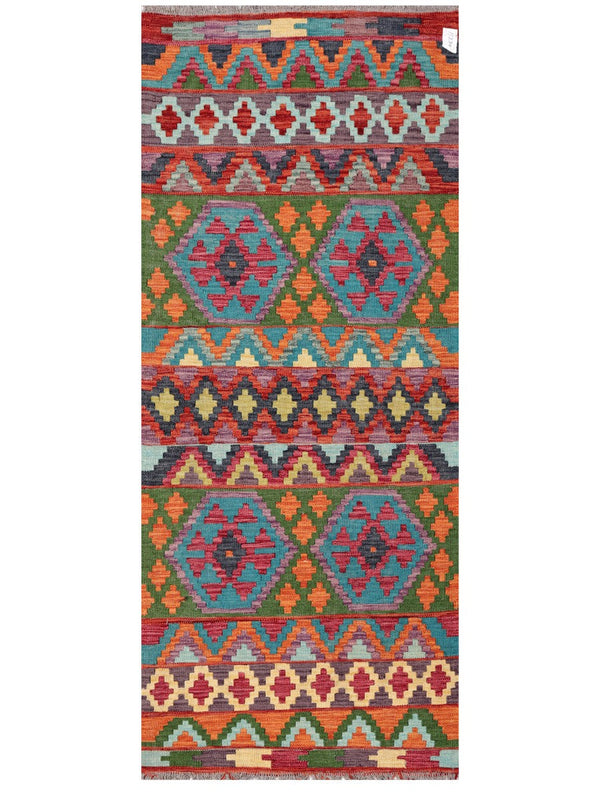 Maimana Afghanistan Kilim Rug - 195 x80 cm