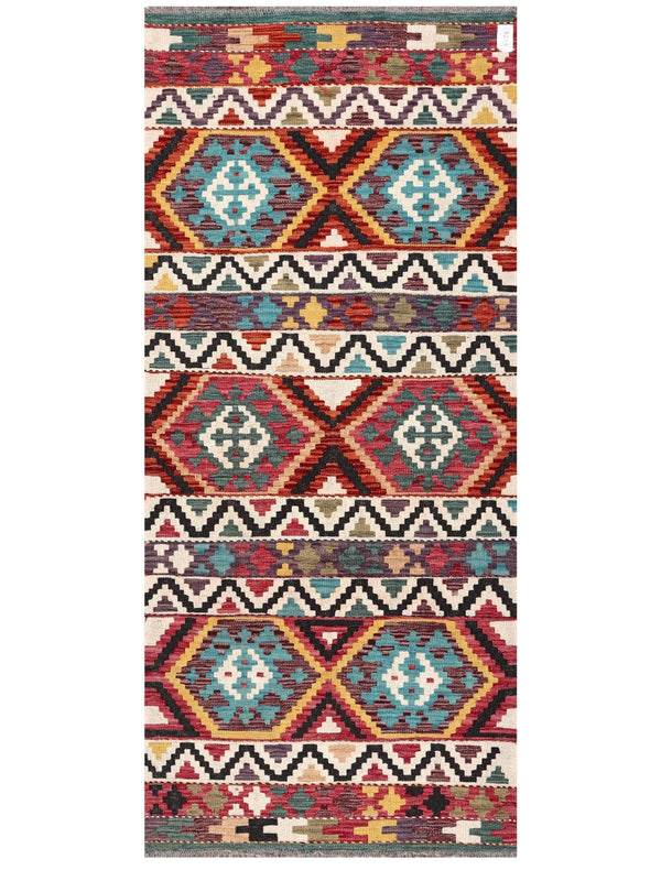 Maimana Afghanistan Kilim Rug - 185 x81 cm