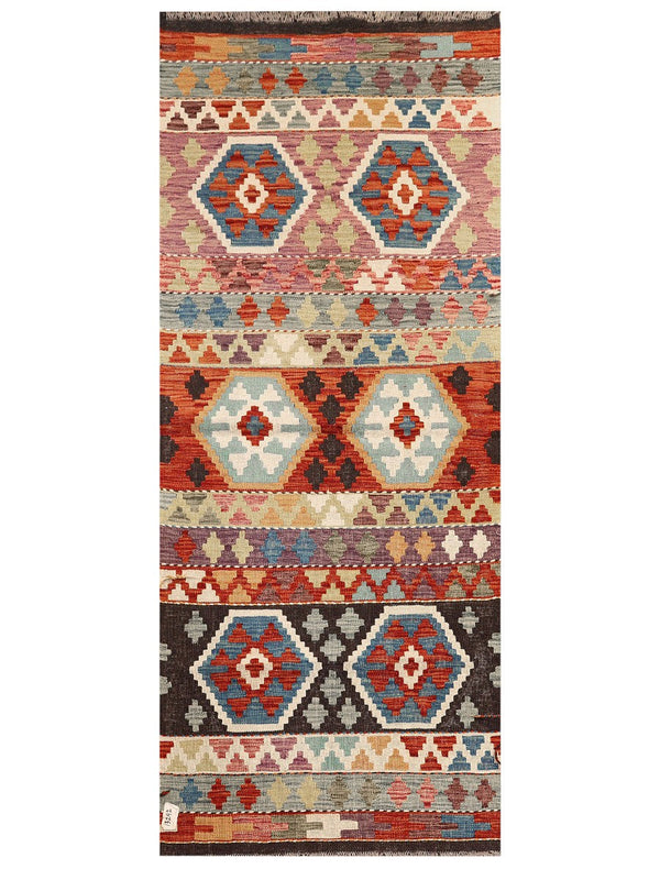 Maimana Afghanistan Kilim Rug - 188 x78 cm