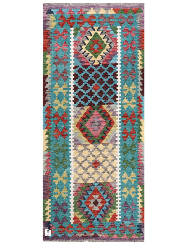 Maimana Afghanistan Kilim Rug - 197 x83 cm