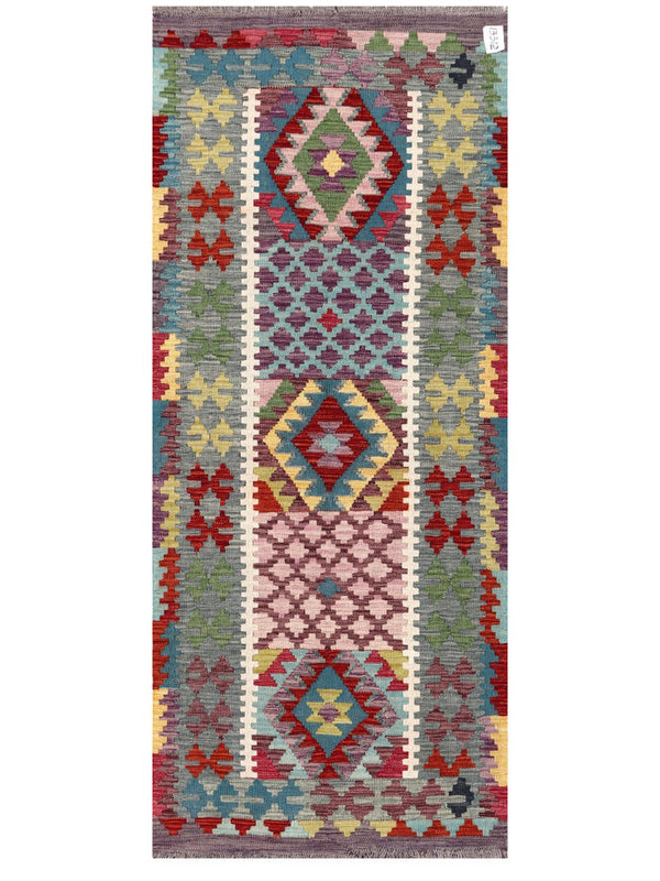 Maimana Afghanistan Kilim Rug - 194 x81 cm