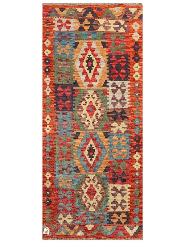 Maimana Afghanistan Kilim Rug - 193 x84 cm