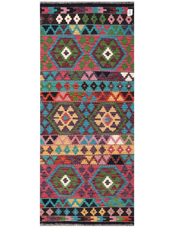 Maimana Afghanistan Kilim Rug - 200 x84 cm