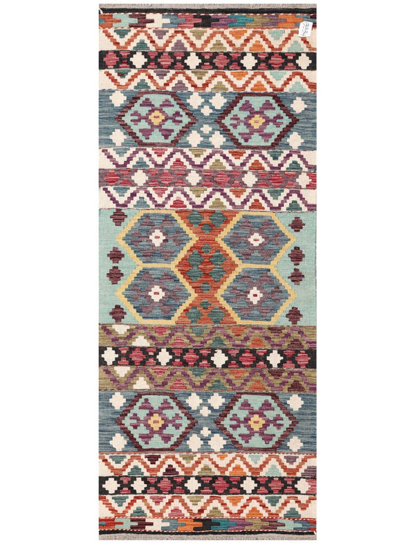 Maimana Afghanistan Kilim Rug - 199 x81 cm