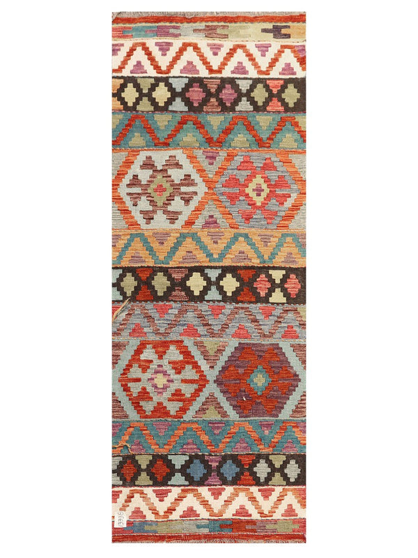 Maimana Afghanistan Kilim Rug - 200 x79 cm